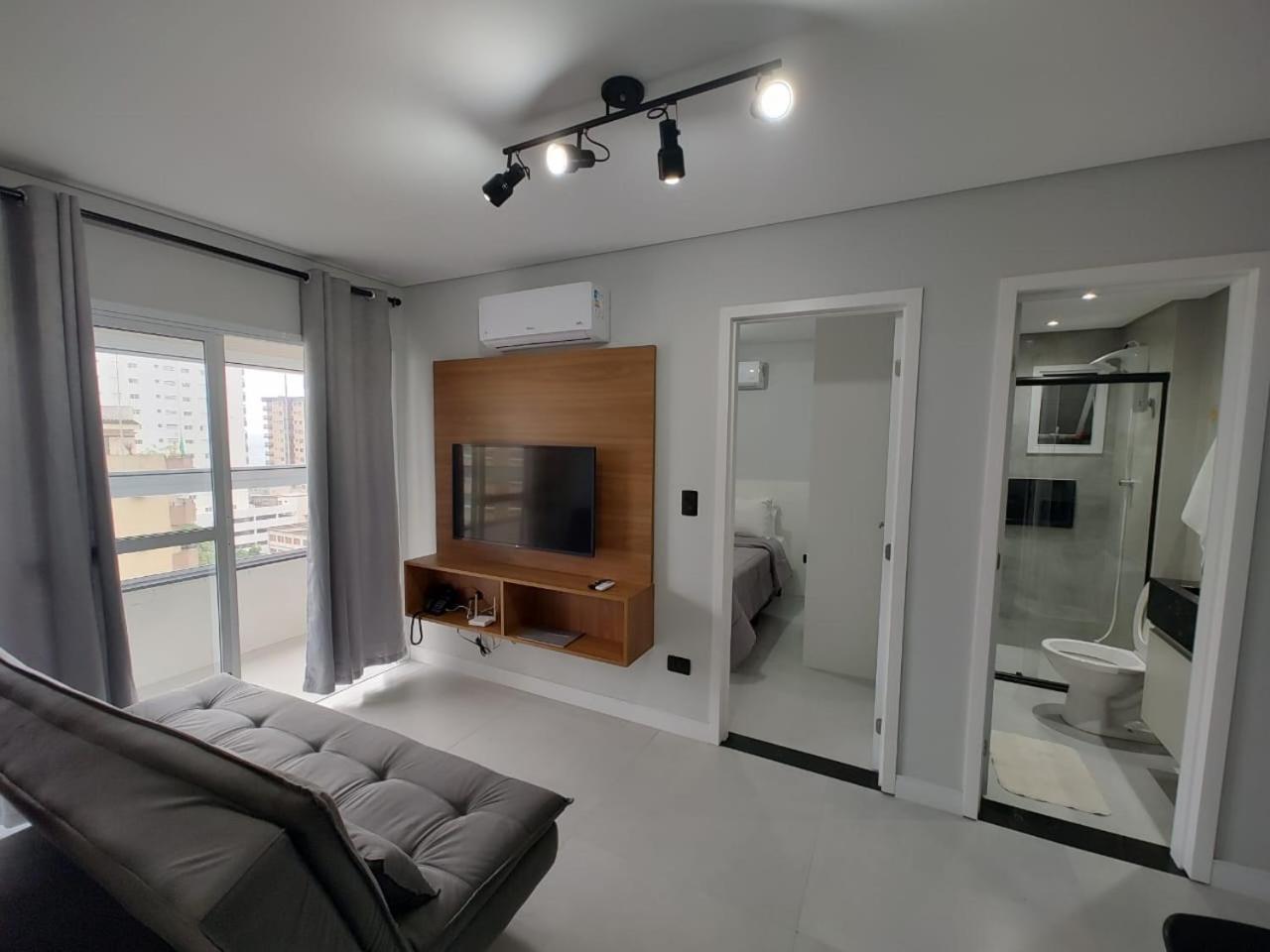 Apto Com Lazer Completo, Piscina, Ar, Mercadinho E Pet Friendly A 1 Min Da Praia Praia Grande (Santos) Exteriör bild