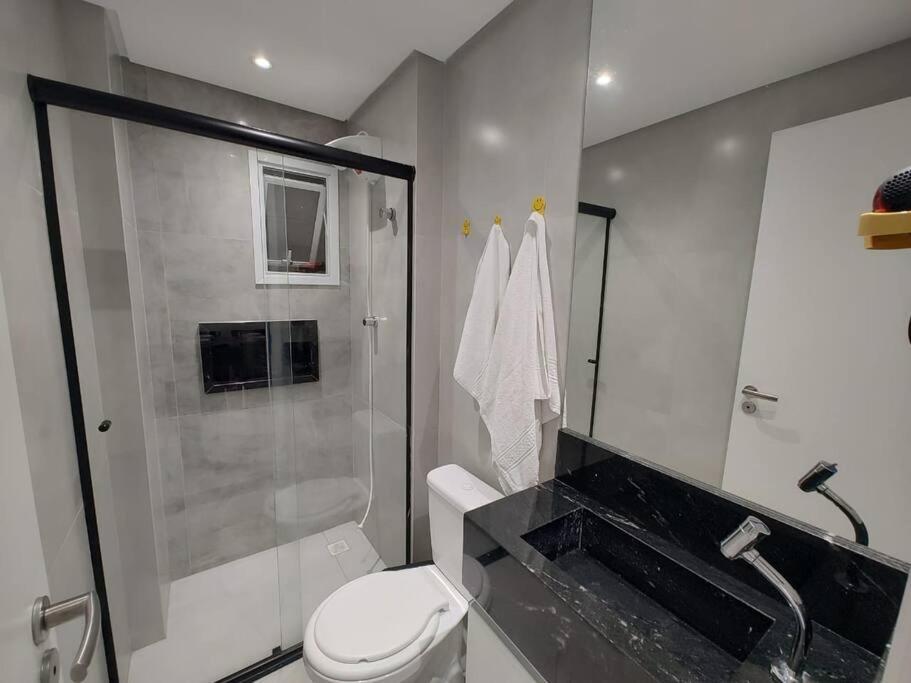 Apto Com Lazer Completo, Piscina, Ar, Mercadinho E Pet Friendly A 1 Min Da Praia Praia Grande (Santos) Exteriör bild